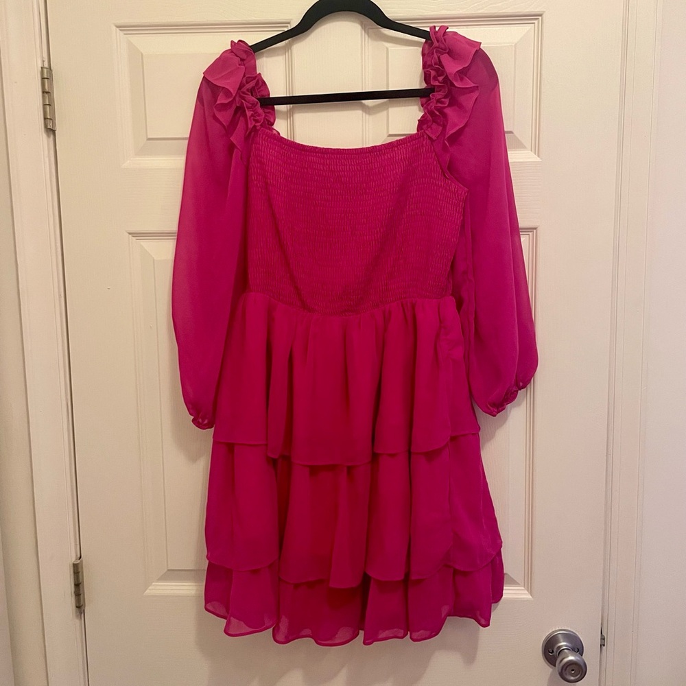 Pink Ruffled Dress